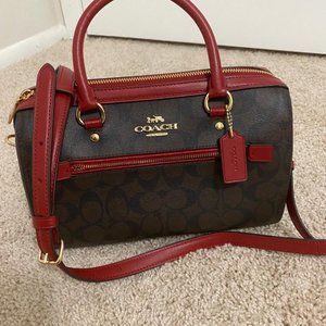 Coach Rowen Satchel Cross Body Bag 1941 Red